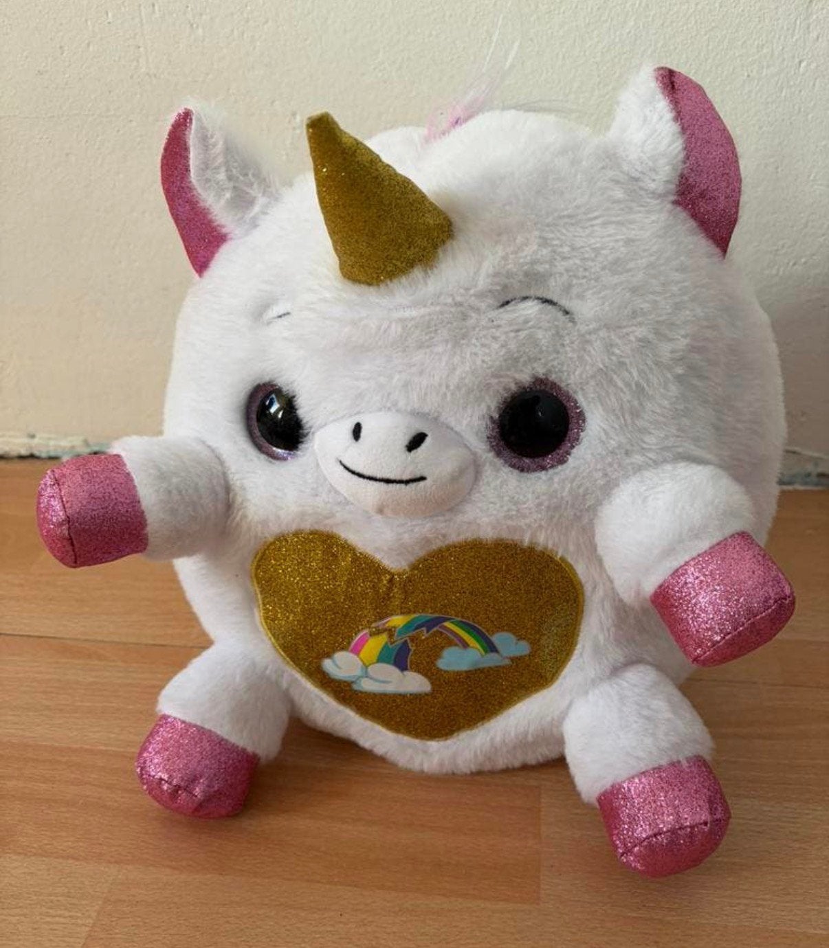 Rainbocorns Fairycorn knuffel ZGAN, Overige karakters, Ophalen of Verzenden, Zo goed als nieuw, Middelgroot (20 tot 80 cm)