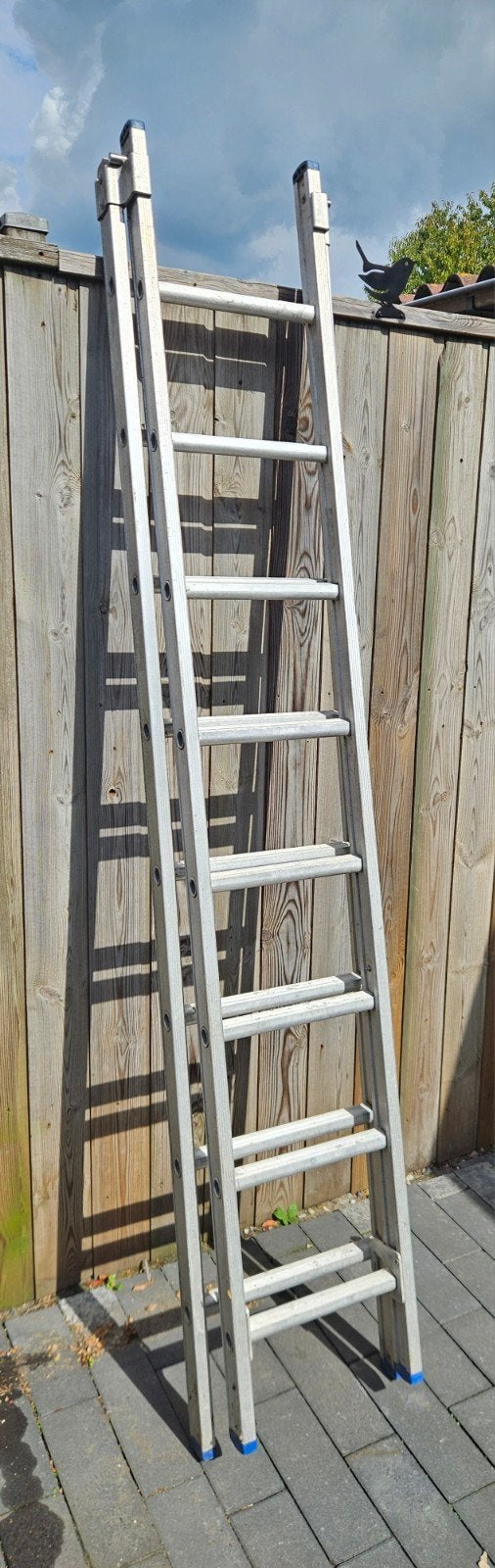 Ladder type reform aluminium - 2,25 / 3,5 meter 2 x 8, Ophalen, Gebruikt, Ladder, Opvouwbaar of Inschuifbaar
