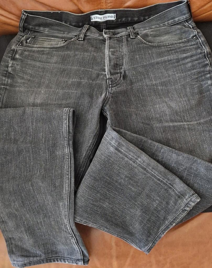 Stone Island Jeans - Zwart/Grijs - Maat W33-W34, Kleding | Heren, Ophalen of Verzenden, Stone Island, W33 - W34 (confectie 48/50)