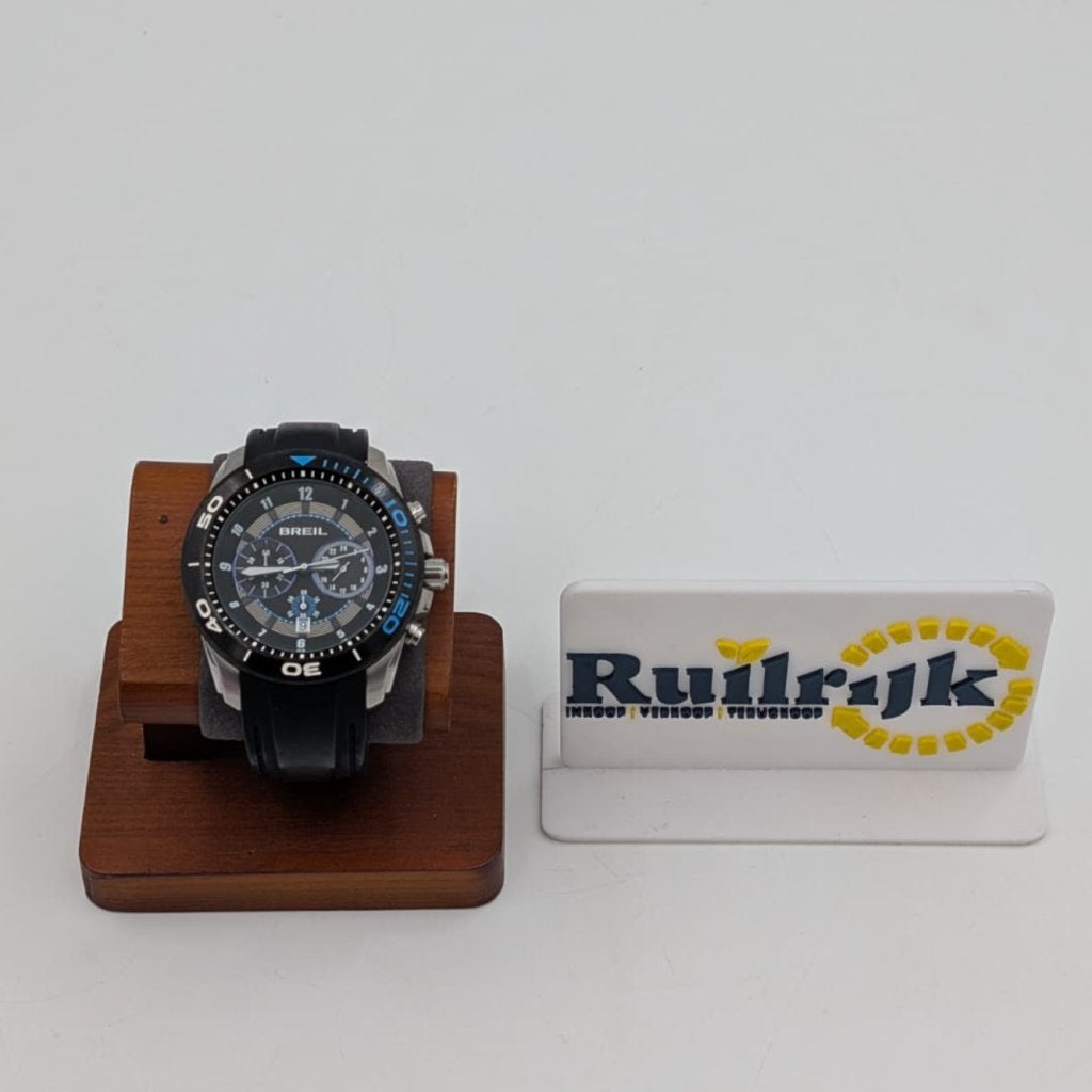Breil Edge Black/Rubber 47 mm TW1218 horloge, Breil, Zo goed als nieuw, https://www.breil.com/en/contact-us, Via Felice Cavallotti, 16, 20122 Milano MI, Italië