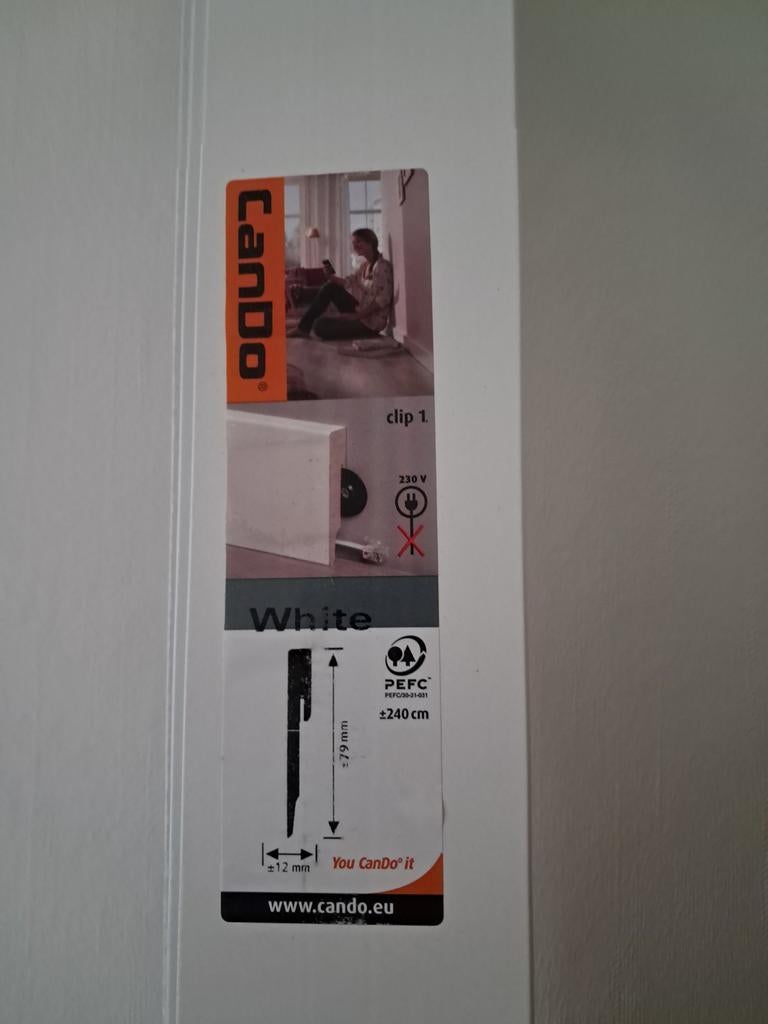 Nieuwe witte CanDo plinten (3 stuks), Doe-het-zelf en Verbouw, Plinten en Afwerking, Nieuw, Plinten, Mdf, 200 tot 250 cm, Ophalen of Verzenden