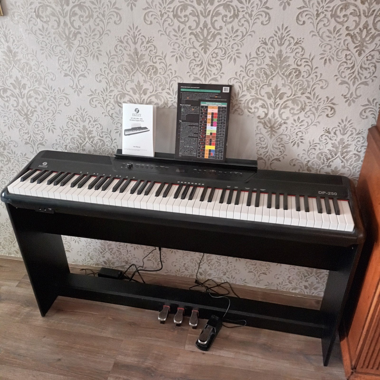 Electrische piano Fazley, digitale piano, Ophalen, Gebruikt, Zwart