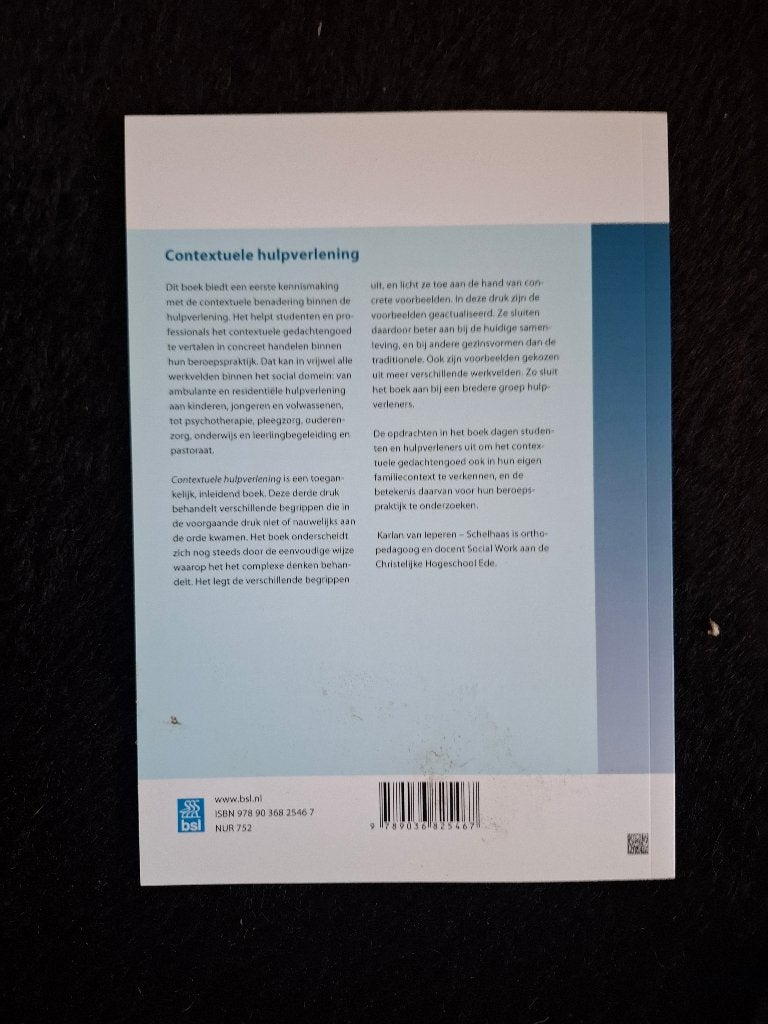 Contextuele hulpverlening - Derde, herziene druk, Overige vakken, Ophalen of Verzenden, Overige niveaus, Karlan van Ieperen-Schelhaas