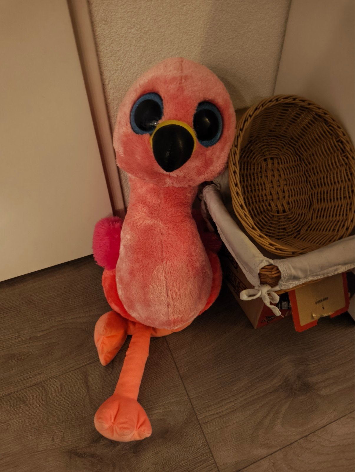 Roze Flamingo Knuffel - Grote Ogen, Ophalen of Verzenden, Overige typen