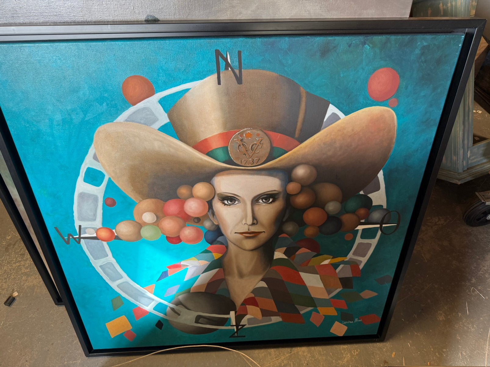 Janine Boot Laren – groot kunstwerk ‘Vier windstreken’, Ophalen