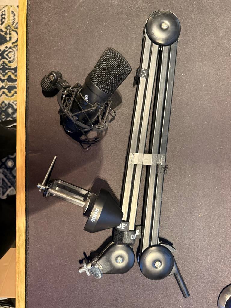 Rode PSA1 microfoonarm + Devine USB microfoon, Ophalen of Verzenden, Gebruikt, Studiomicrofoon