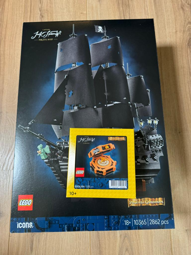 Lego 10365 Captain Jack Sparrow's Pirate Ship + Kompas GWP, Overige thema's, Lego, Nieuw, Ophalen of Verzenden