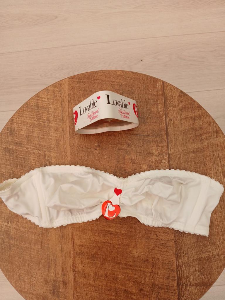 Lovable nieuwe creme strapless bh cupmaat 80A, Lovable, Ophalen of Verzenden, Beige, BH