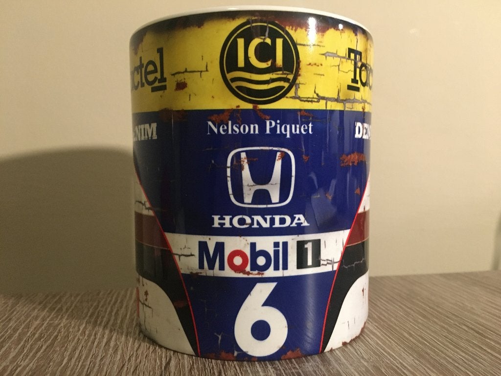 ✅ Nelson Piquet Williams mok Vintage olie F1 Autosport NIEUW, Ophalen of Verzenden, Nieuw, Formule 1