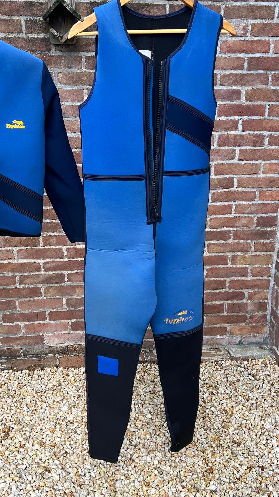 Wetsuit 2 delig met flippers, Watersport en Boten, Watersportkleding, Ophalen of Verzenden, Gebruikt, Dame of Heer, Wetsuit