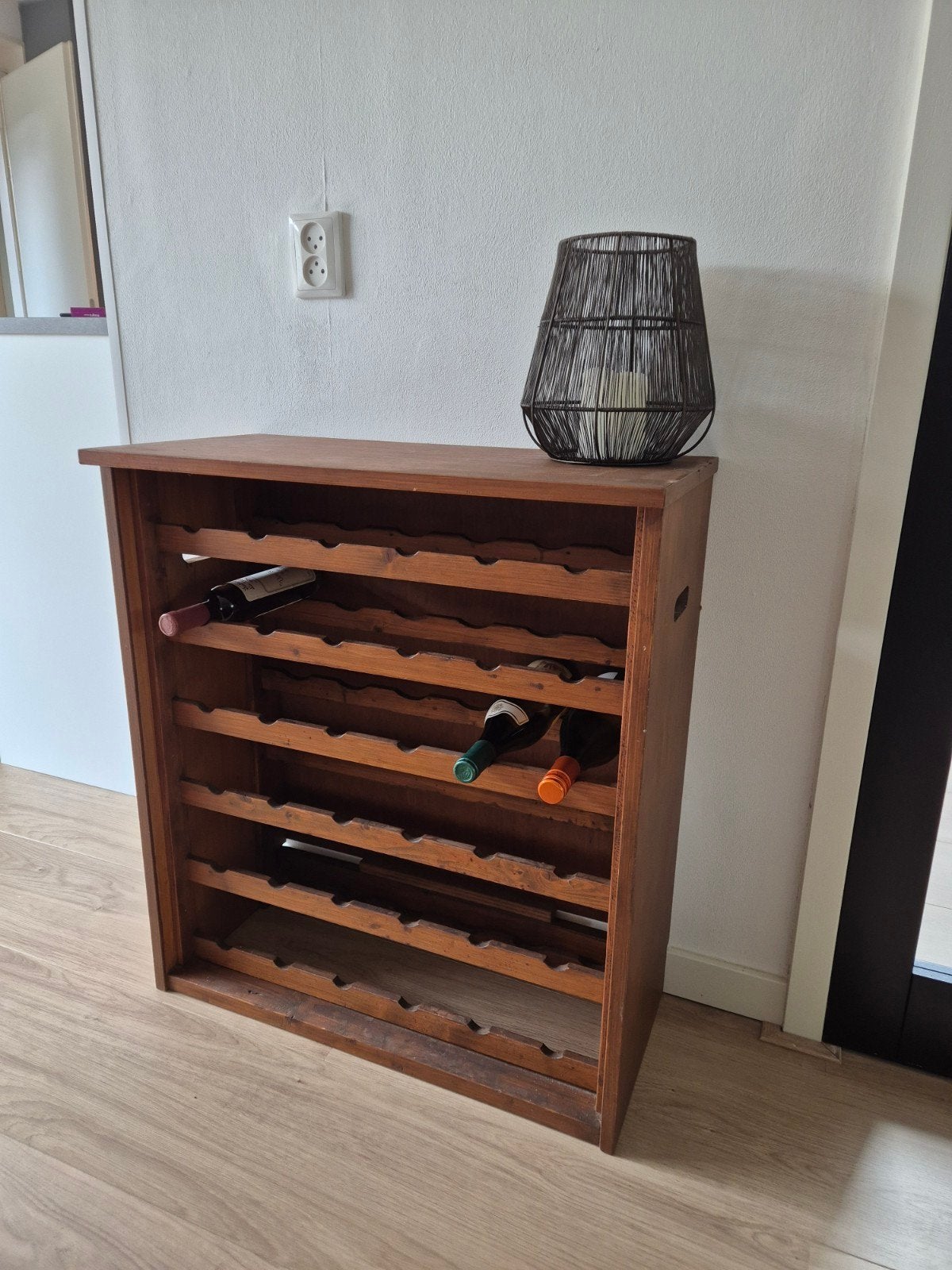 Houten wijnrek, Ophalen, Gebruikt, 25 flessen of meer, 75 – 100