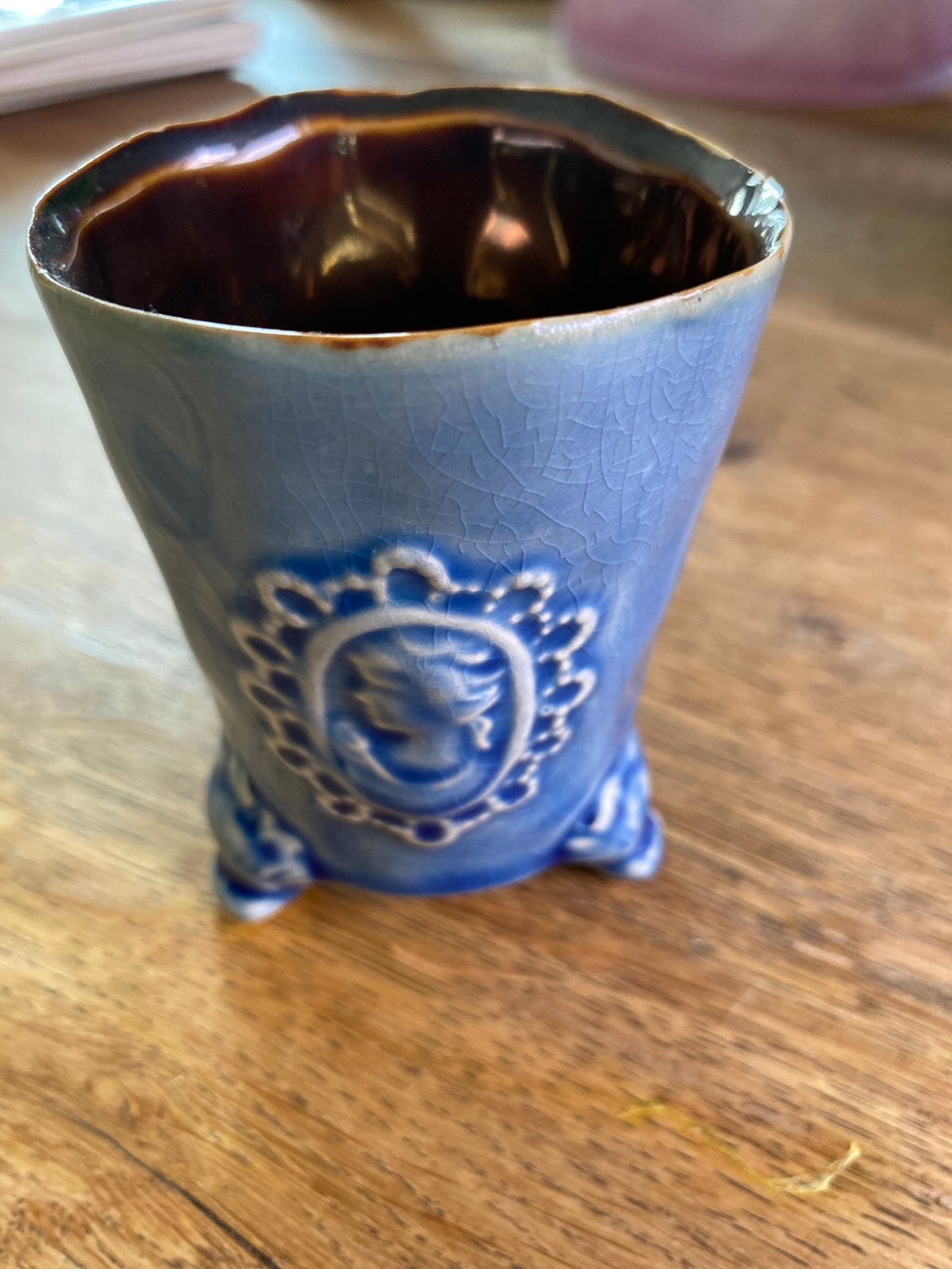Des pots vaasje blauw, Ophalen, Nieuw, Blauw, Steen/keramiek