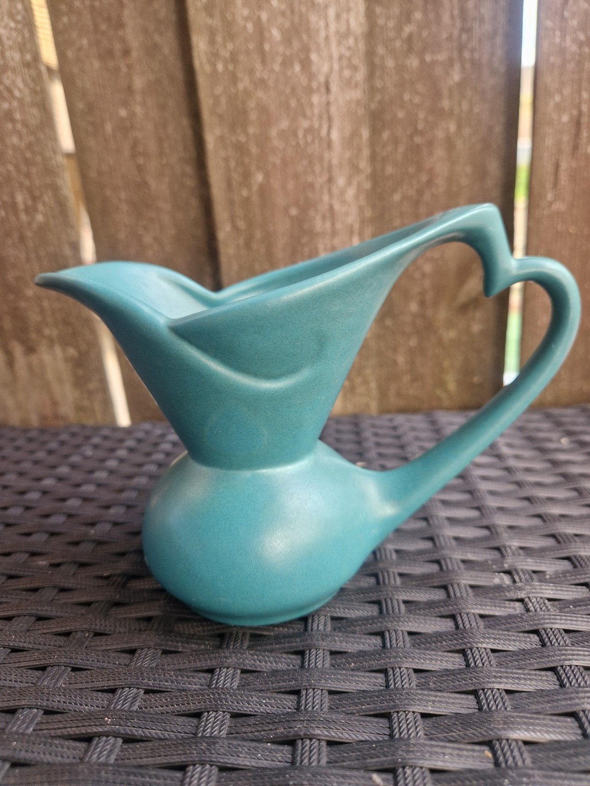 Vintage Zenith Gouda turquoise aardewerk sierkan, Antiek en Kunst, Ophalen of Verzenden