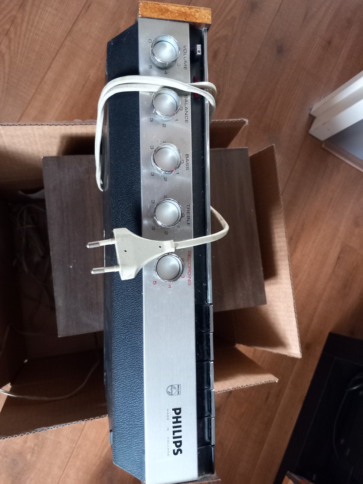 Philips Stereo Cassette Recorder N2400 met 2 Boxen, Ophalen of Verzenden