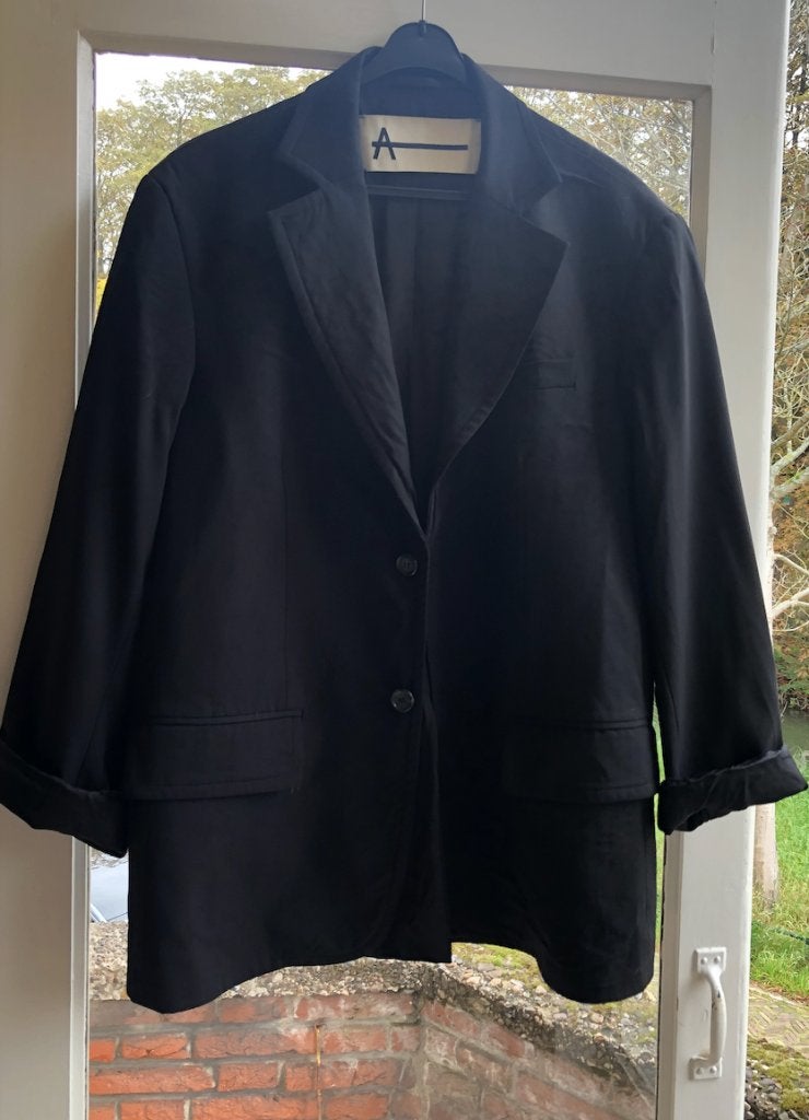 zwart oversized jasje gladde wol Adnym Atelier (mt 3) 36/40, Maat 38/40 (M), Verzenden, Zwart, Adnym Atelier
