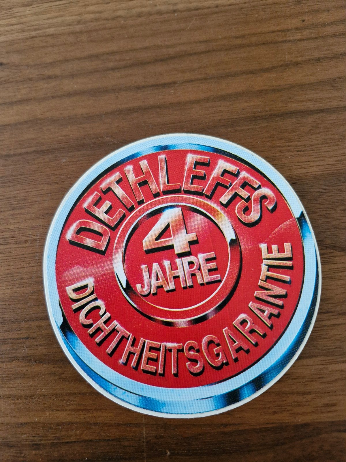 9348 Dethleffs 4 Jaar Dichtheidsgarantie Sticker, Ophalen of Verzenden, Gebruikt, Merk
