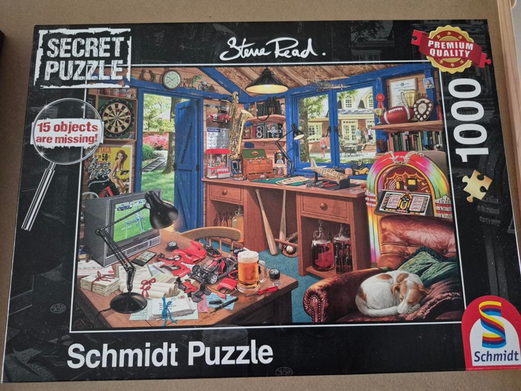 Schmidt Secret Puzzle 1000 stukjes - Steve Read, Ophalen of Verzenden, Meer dan 50 stukjes, Zo goed als nieuw, 6 jaar of ouder