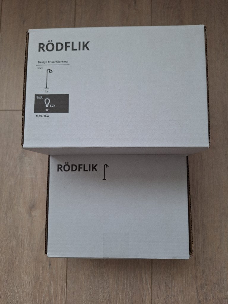 Ikea RÖDFLIK Staande/leeslamp, grijsgroen., Ophalen, Nieuw, Metaal, 100 tot 150 cm