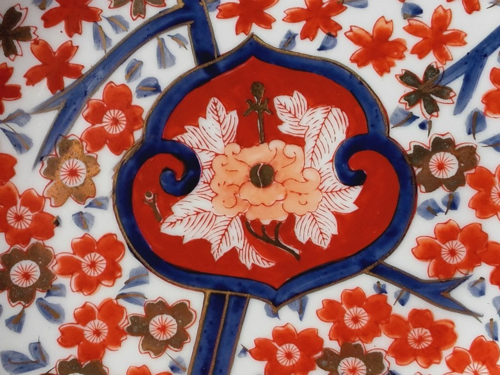 Mooi origineel vintage porselein bord uit China 19,5 cm., Ophalen of Verzenden