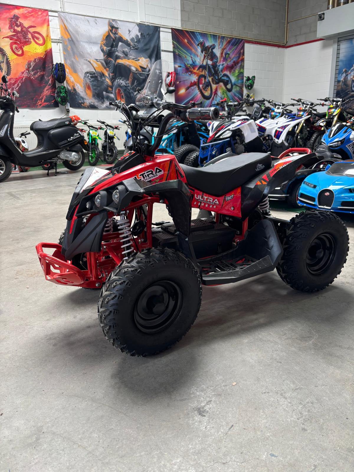 Ultra Motocross Rood Elektrische Kinderquad Accu 1000W 48V, Ophalen of Verzenden, Nieuw