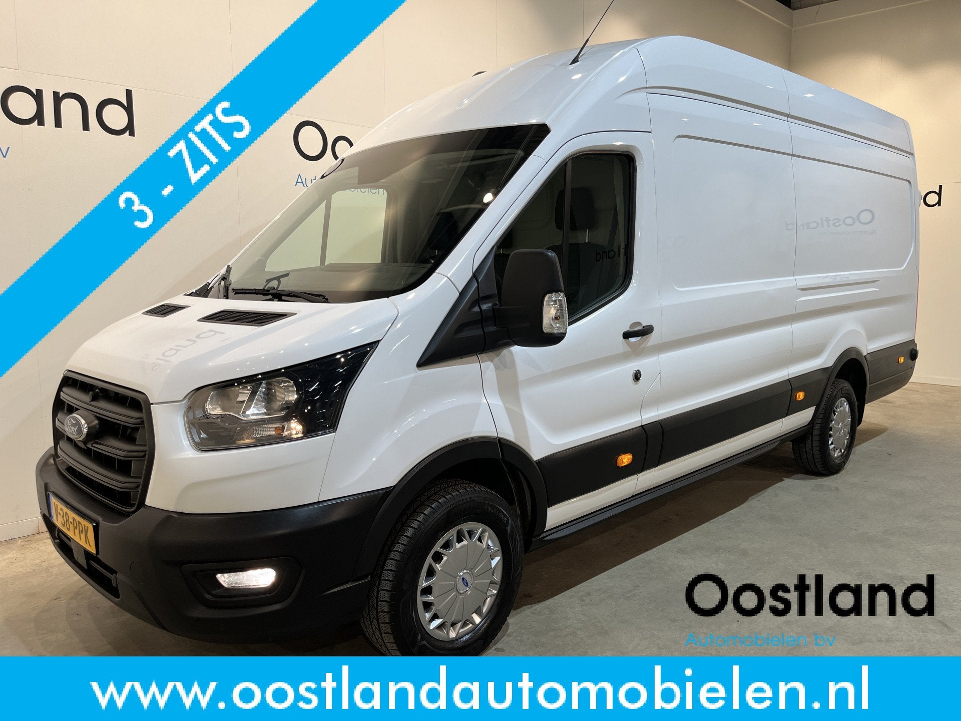 Ford Transit 350 2.0 TDCI L4H3 130 PK RWD / Euro 6 / Cruise, Auto's, 4 cilinders, Met garantie (alle), Wit, Bedrijf