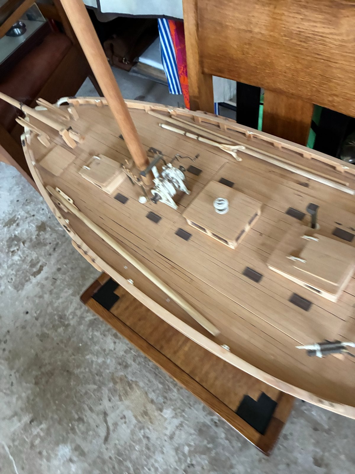 Houten scheepsmodel - Zeilboot, Hobby en Vrije tijd, Modelbouw | Boten en Schepen, Ophalen, Gebruikt, Groter dan 1:32, Overige merken