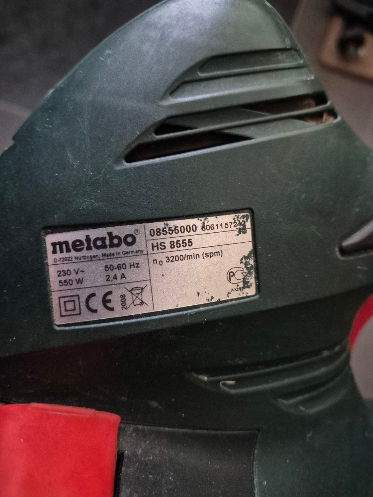 Metabo HS 8555 Heggenschaar - Elektrisch, 550W, Tuin en Terras, Heggenscharen, Ophalen of Verzenden, Gebruikt, Elektrisch, Metabo