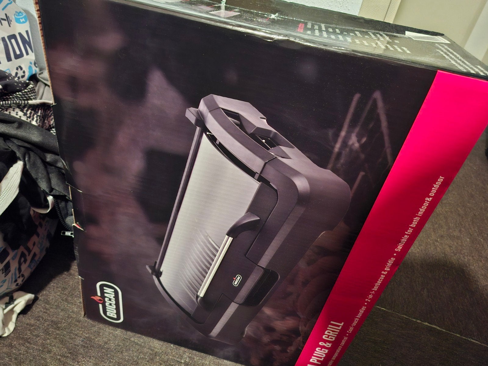 BUCCAN Plug & Grill - Tafelgrill met antiaanbaklaag, Ophalen, Vaatwasmachinebestendig, Zo goed als nieuw, Tafelgrill
