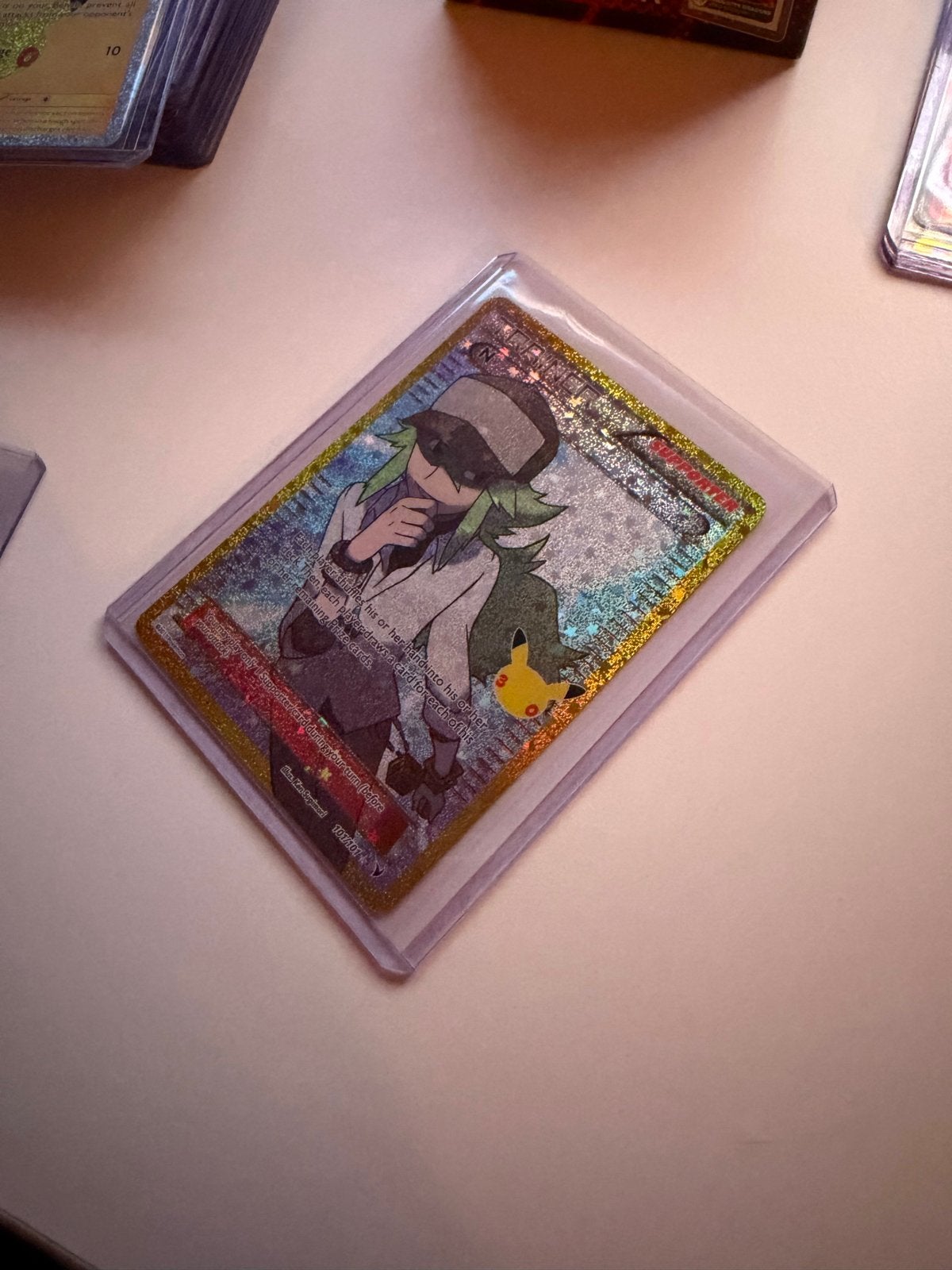 Pokémon N Full Art Trainer Kaart - 30th Celebrations, Ophalen of Verzenden, Nieuw, Losse kaart, Foil