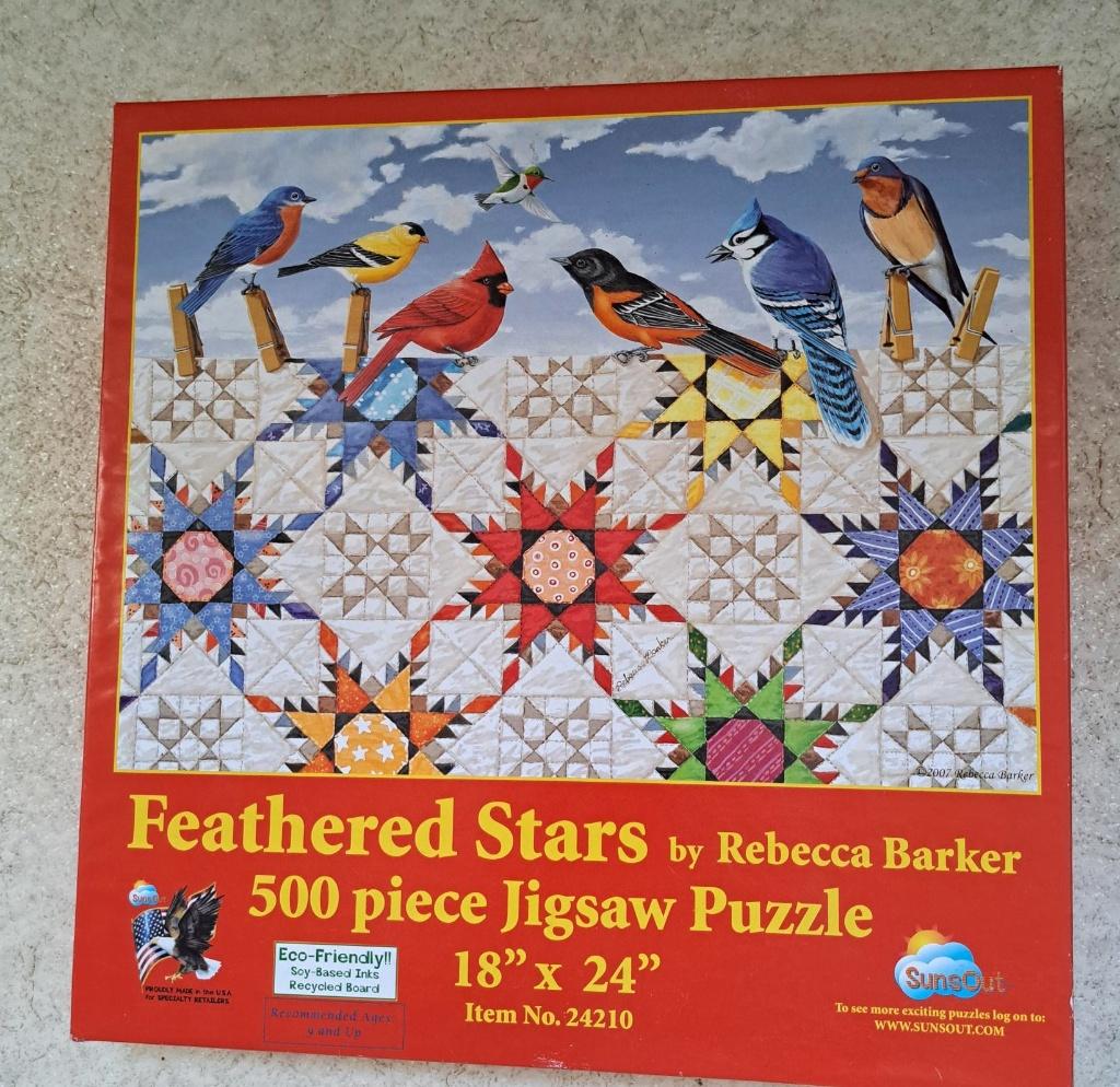 Puzzel vogels Feathered Stars 500 stukjes Sunsout, Ophalen of Verzenden, 500 t/m 1500 stukjes, Zo goed als nieuw