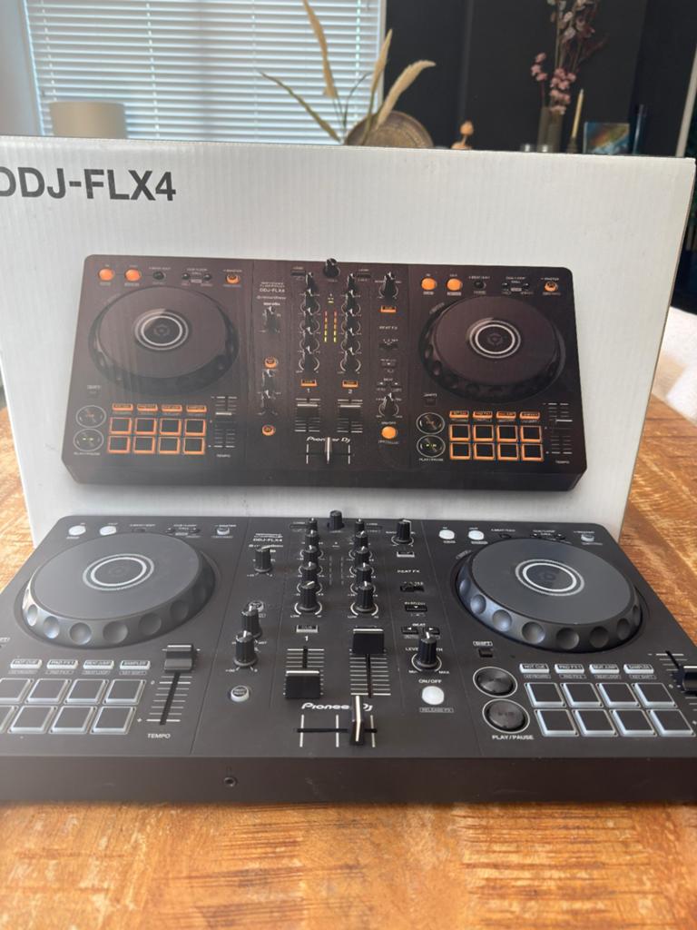Pioneer DDJ-FLX4 +Decksaver+ statief dj draaitafel zgan, Ophalen of Verzenden, Zo goed als nieuw, Dj-set, Pioneer