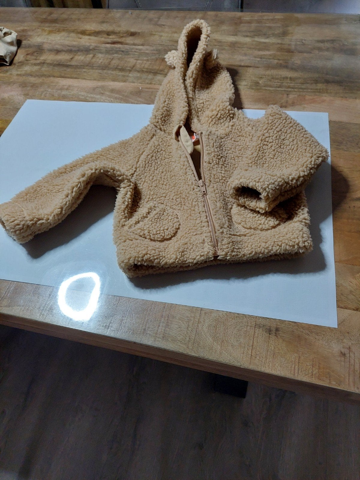 Hema teddy jasje met oortjes, maat 74, Gebruikt, Jongetje of Meisje, Ophalen of Verzenden, Jasje