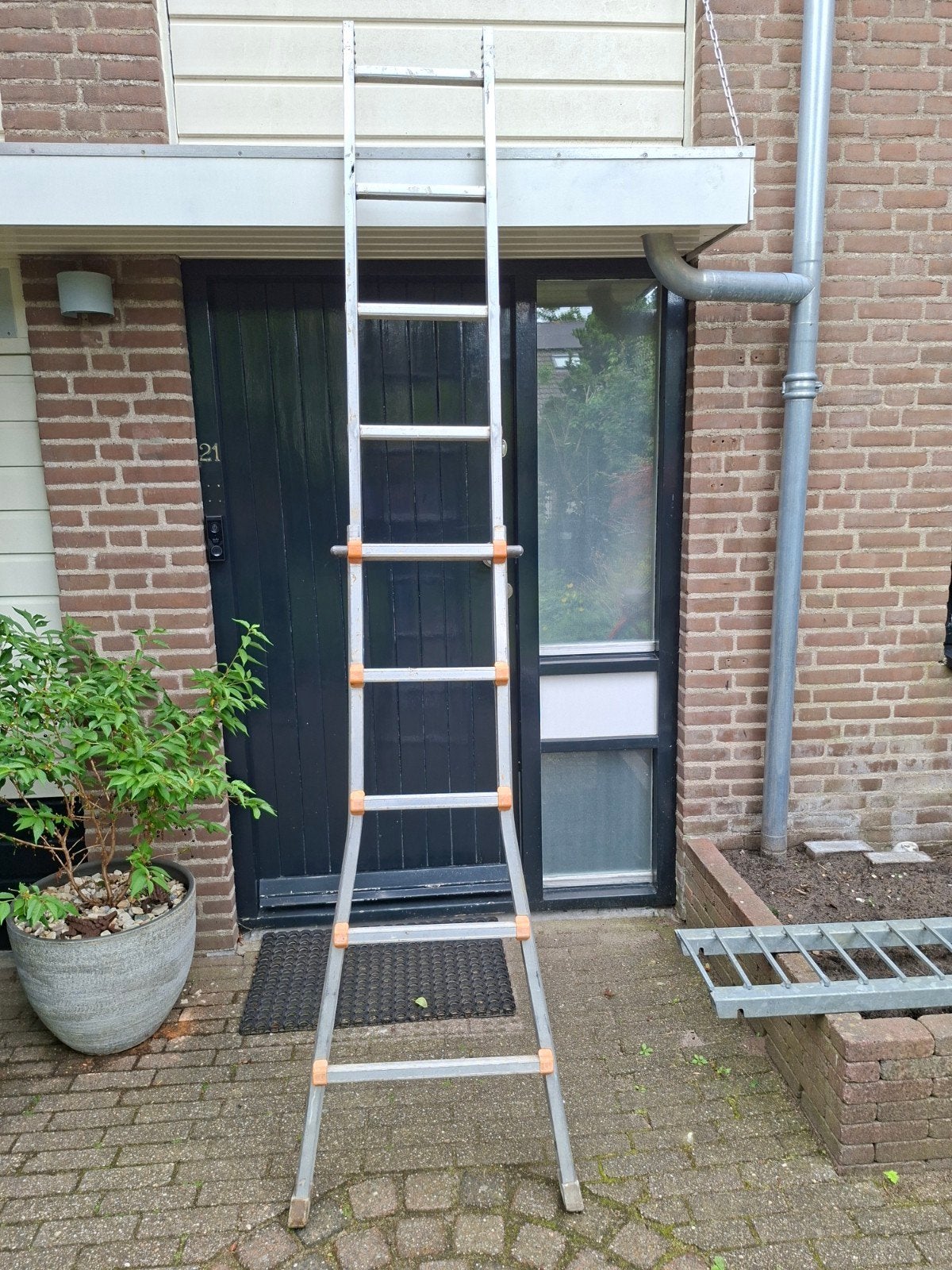 Waku ladderdeel uitschuifbaar, Doe-het-zelf en Verbouw, Ladders en Trappen, Ophalen, Gebruikt, 4 meter of meer