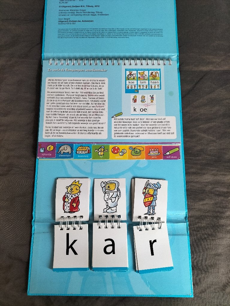 RomPomPom woordenmaker ( 4 - 6 jaar ), Ophalen of Verzenden, Zo goed als nieuw, Jongen of Meisje, Fictie algemeen