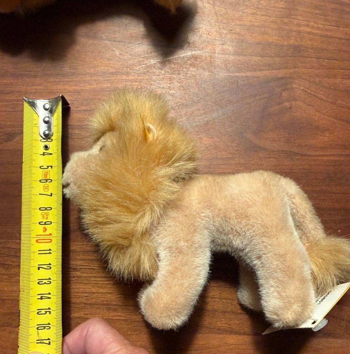 Steiff Leeuw met knop - Vintage knuffel, Gebruikt, Overige merken, Ophalen of Verzenden, Met label