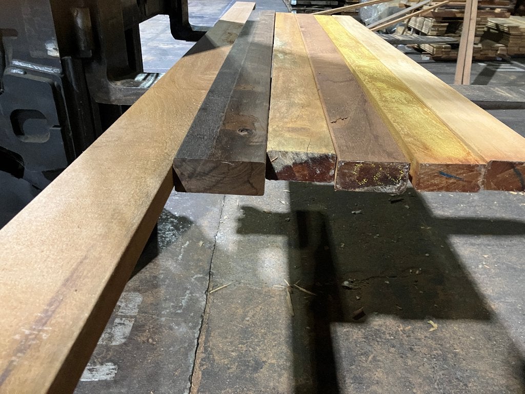 Hardhout-regels-balken-planken-38x120-125 en 45x90 mm, Ophalen, Nieuw, Hardhout, 250 cm of meer