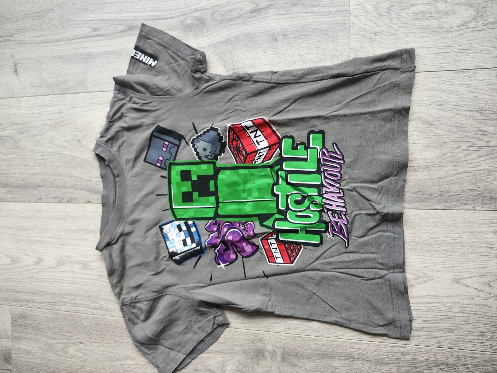Minecraft T-shirt Maat 134, Kinderen en Baby's, Ophalen of Verzenden, Gebruikt, Jongen, Shirt of Longsleeve