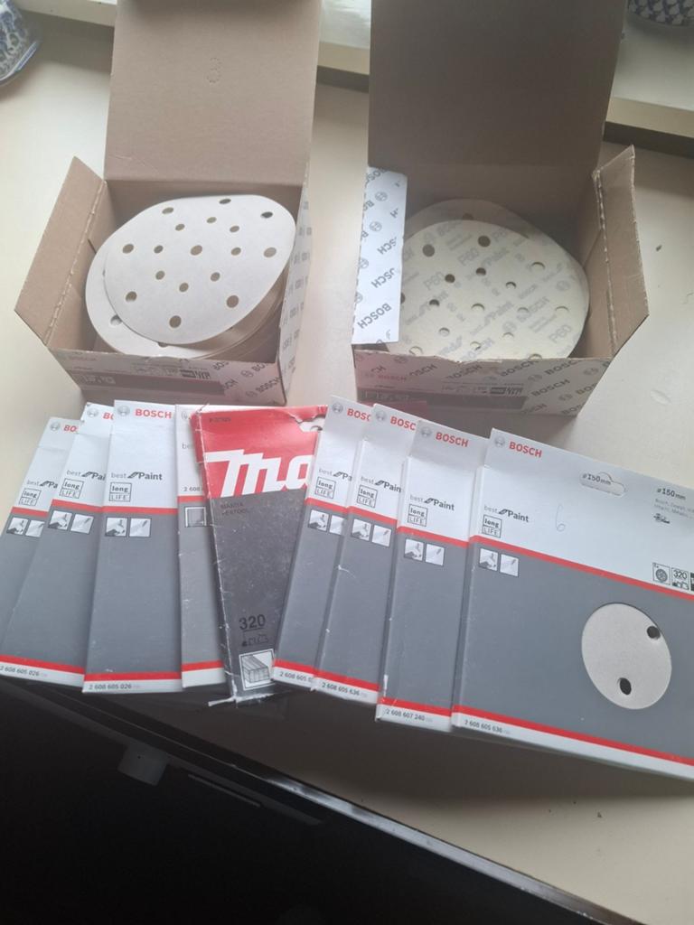 Schuurpapier Bosch Best for Paint P320 Ø150mm, Ophalen of Verzenden, Nieuw, Overige typen