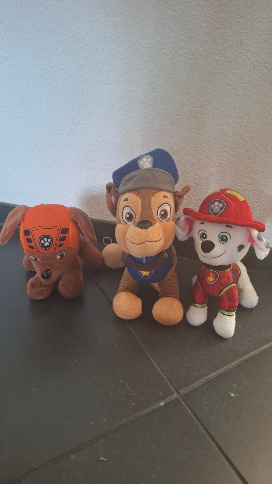 Paw Patrol knuffels: Chase, Marshall en Rubble, Ophalen, Gebruikt, Hond, Klein (minder dan 20 cm)