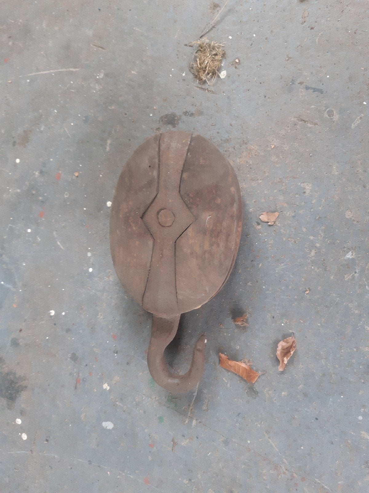 houten katrol., Ophalen
