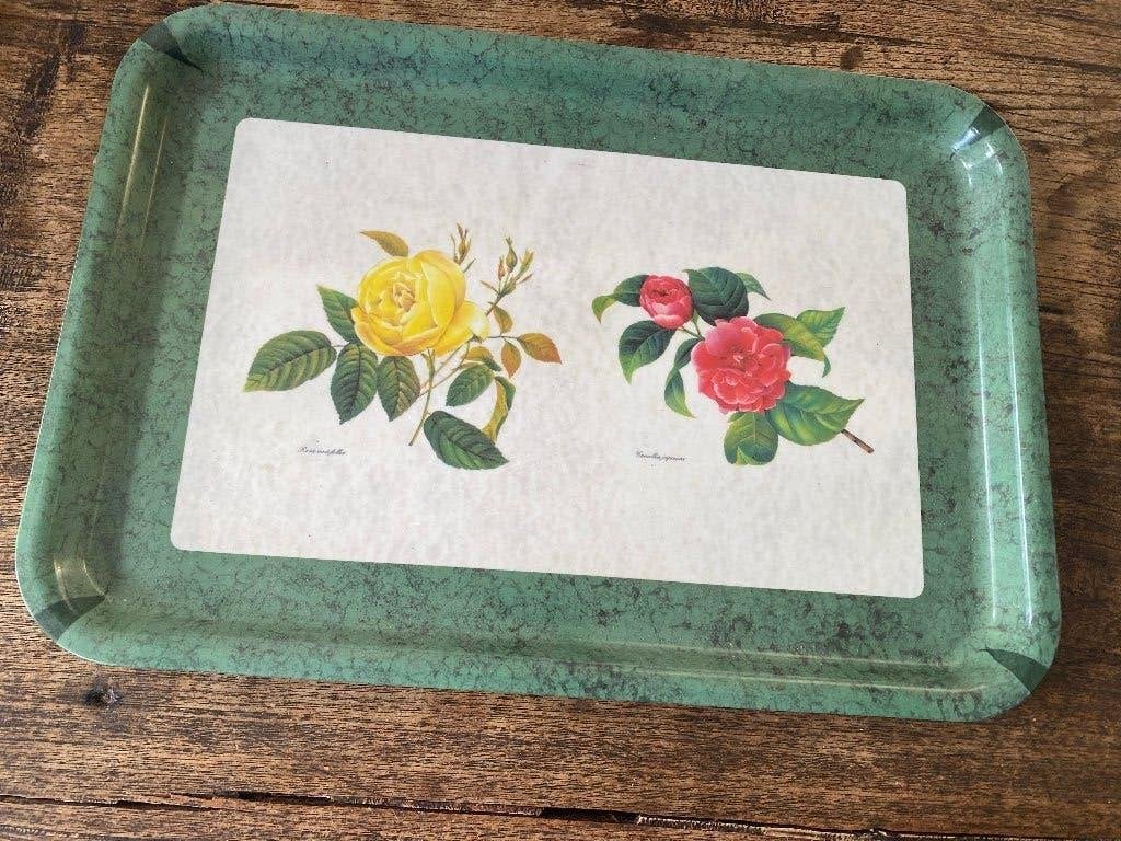 Italiaans dienblad rozen, Antiek en Kunst, Curiosa en Brocante, Ophalen of Verzenden