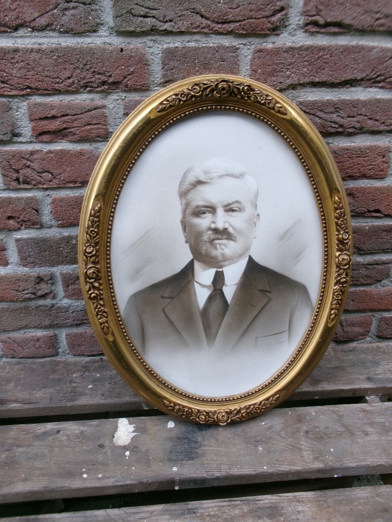 Schitterende antieke jaren 30 Franse goudkleurige fotolijst, Ophalen of Verzenden