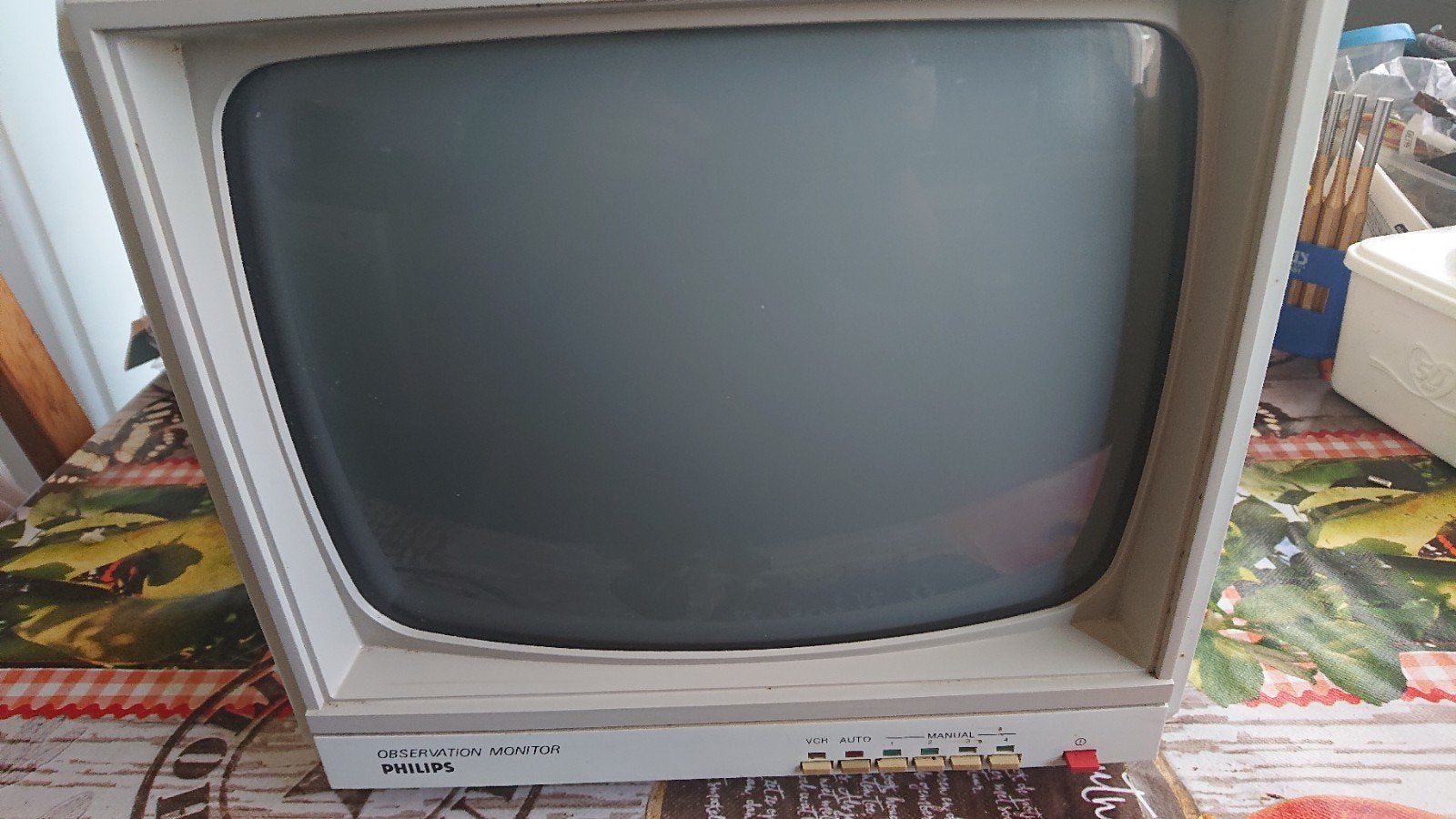 Philips zwart wit crt monitor, Computers en Software, Ophalen of Verzenden, Philips