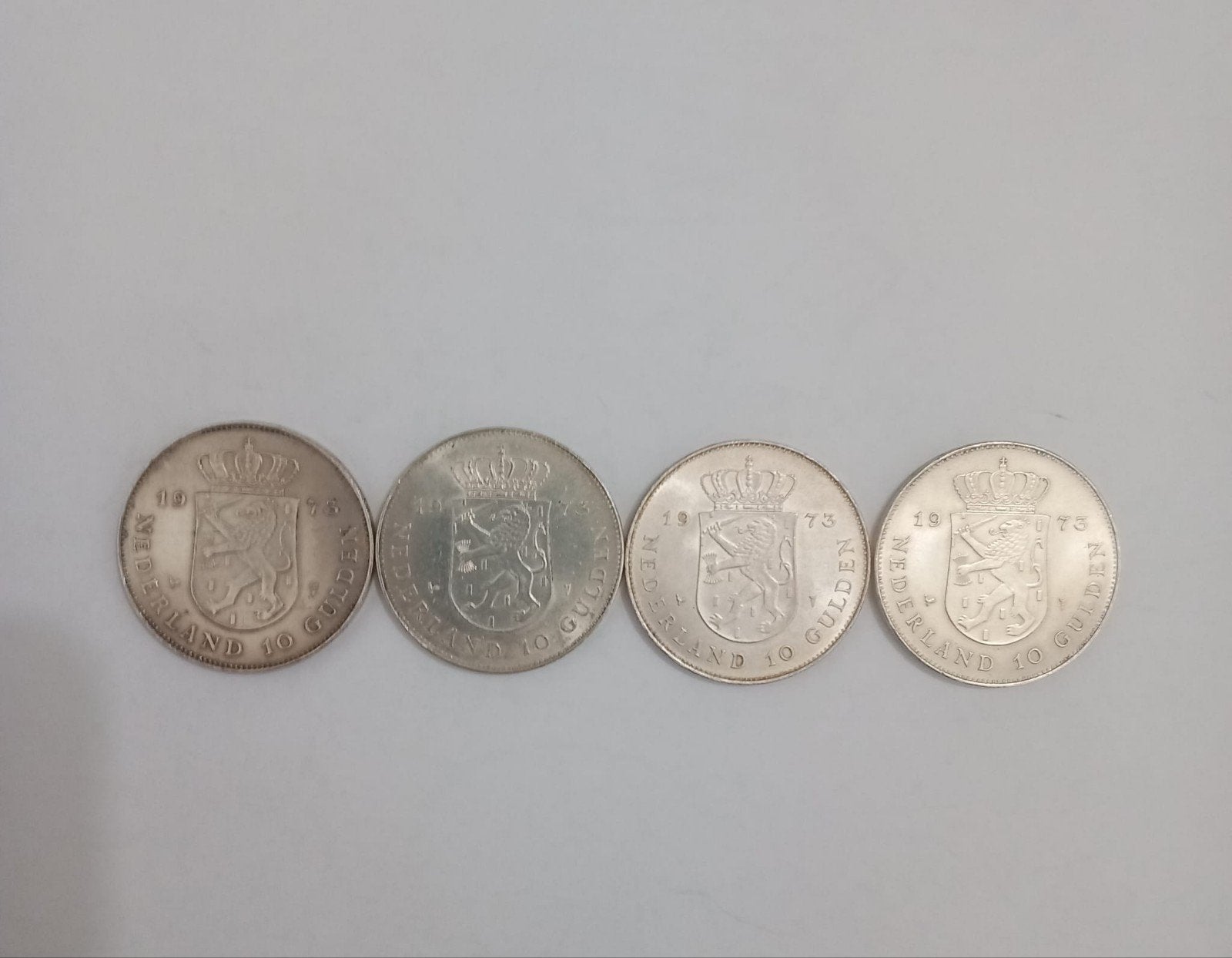 4 zilveren tien  gulden 1973, Ophalen of Verzenden