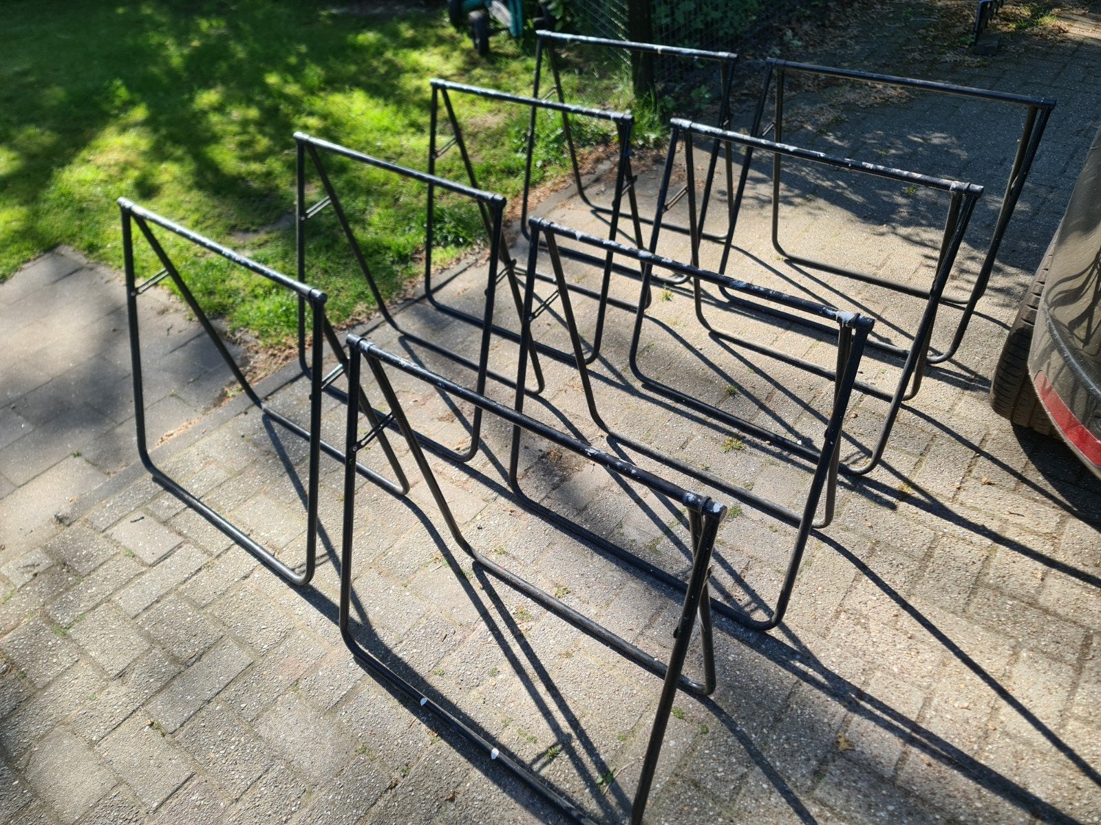 8 metalen Schagen, Doe-het-zelf en Verbouw, Hout en Planken, Ophalen, Gebruikt, Minder dan 25 mm, Plank