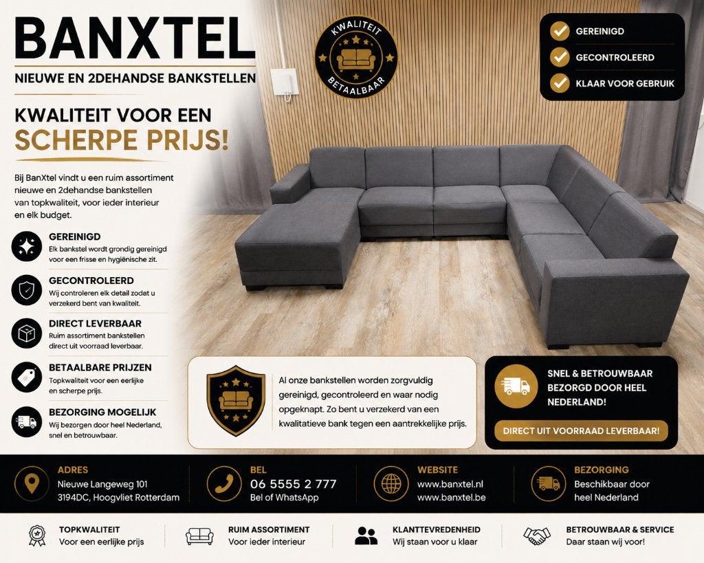 Zeer Mooie Grote Antraciet U-Bank