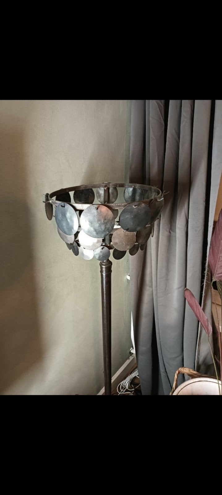 Hoffz Mura stijl shell lampen set: hanglamp en vloerlamp, Ophalen of Verzenden, Zo goed als nieuw, Metaal, Hoffz Mura stijl
