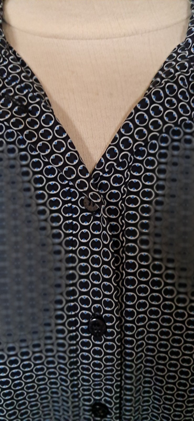 Studio Anneloes travelstof blouse M donkerblauw, Maat 38/40 (M), Studio Anneloes, Blauw, Onbekend