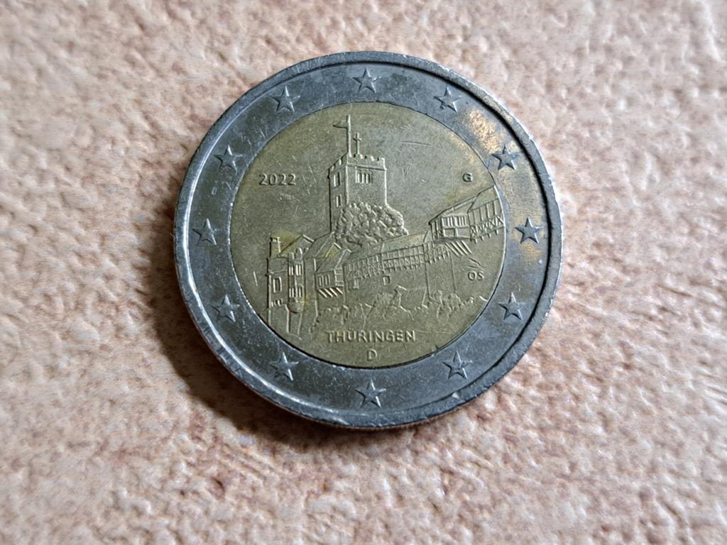 2 euro cc Duitsland 2022 Thuringen (G), Postzegels en Munten, Ophalen of Verzenden, Duitsland, 2 euro