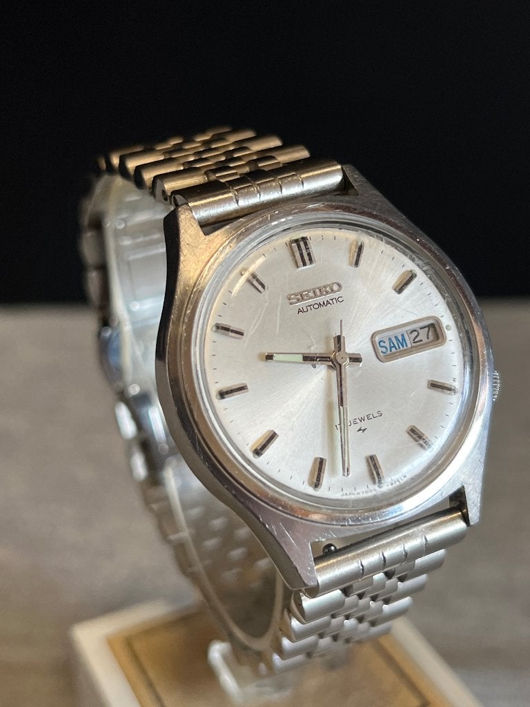 Seiko Automatic 17 Jewels 7009-8028 Staal, Gebruikt, Staal, Polshorloge, Ophalen of Verzenden